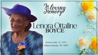 Celebrating the Life of Lenora Ottaline Boyce