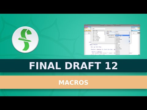 Speed Up Your Writing With Macros In Final Draft 12