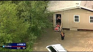 North Texans stranded by floodwaters rescued by helicopter