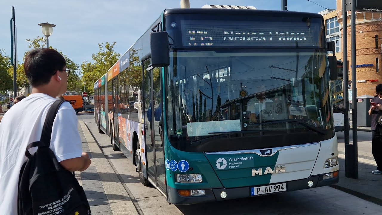 Bus Potsdam | Mitfahrt im kompletten X15 von S Hauptbahnhof bis Neues Palais im MAN LC A23 994