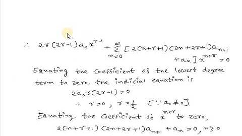 Power Series Frobenius method case one by Assistant Professor Dilip Udhani