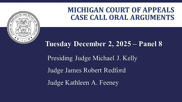 MCOA Oral Arguments December 2, 2025 - Panel 8