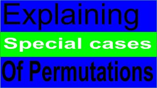 special cases of permutations explained for statistics 12th class, Bs Statistics