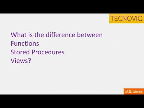 Video: Differenza Tra Visualizzazione E Stored Procedure