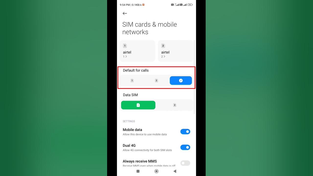 how-to-set-default-sim-for-call-default-setting-shorts-youtube