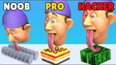 NOOB vs PRO vs HACKER in Lick Runner