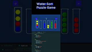 Water Sort Puzzle Game Using HTML CSS, JavaScript #javascript #html #css #webdevelopment  #coding