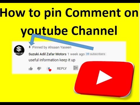 How To Pin A YouTube Comment To The Top YouTube Tutorial |ahsaan yaseen ...