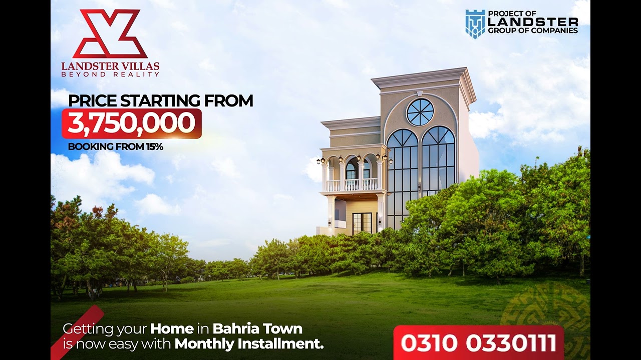Landster GOC offers affordable homes in Bahria Town on installment.