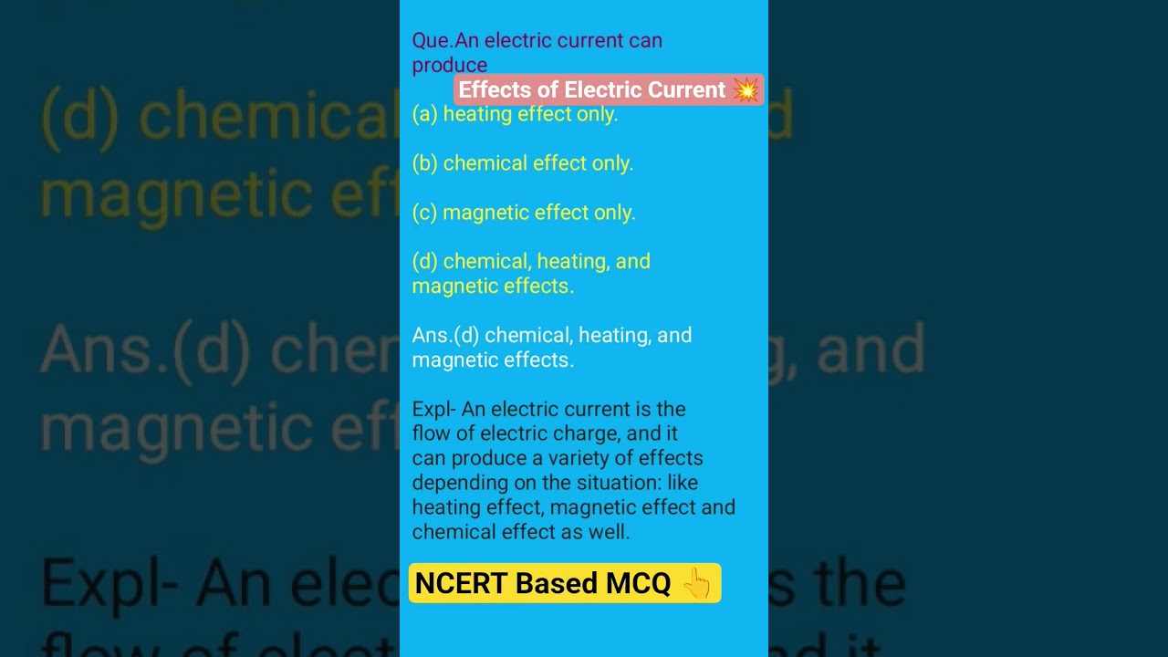 Electric Current Effects Explained! | Heating, Chemical & Magnetic 🤯 | Class 8 Science Short