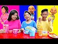 CHOOSE UPIN AND IPIN CHARACTERS ACCORDING TO ONE COLOR OF FOOD! | CHALLENGE | Mikael TubeHD