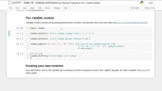 Celebrity MATH0011 video 18 - modules and import Profile