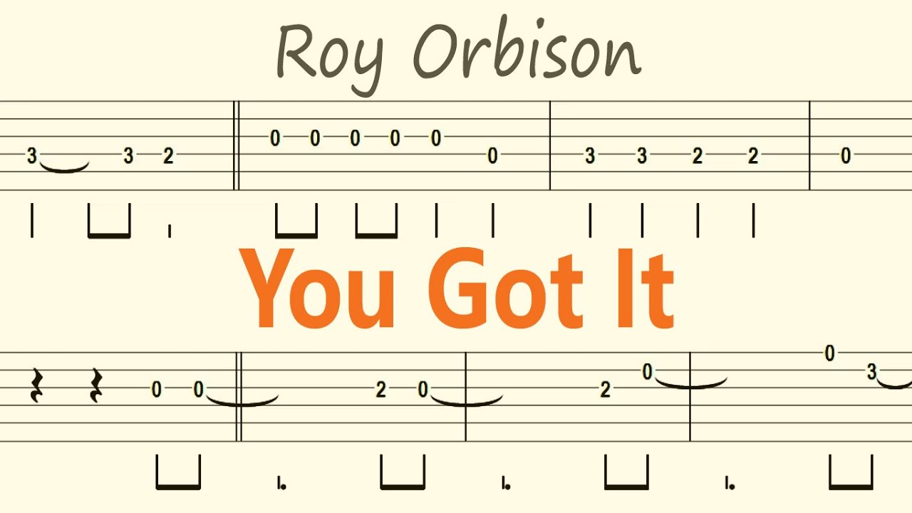 You Got It / Roy Orbison / Guitar Solo Tab+BackingTrack