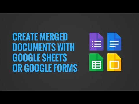 Create Merge Documents with Google Sheets or Google Forms