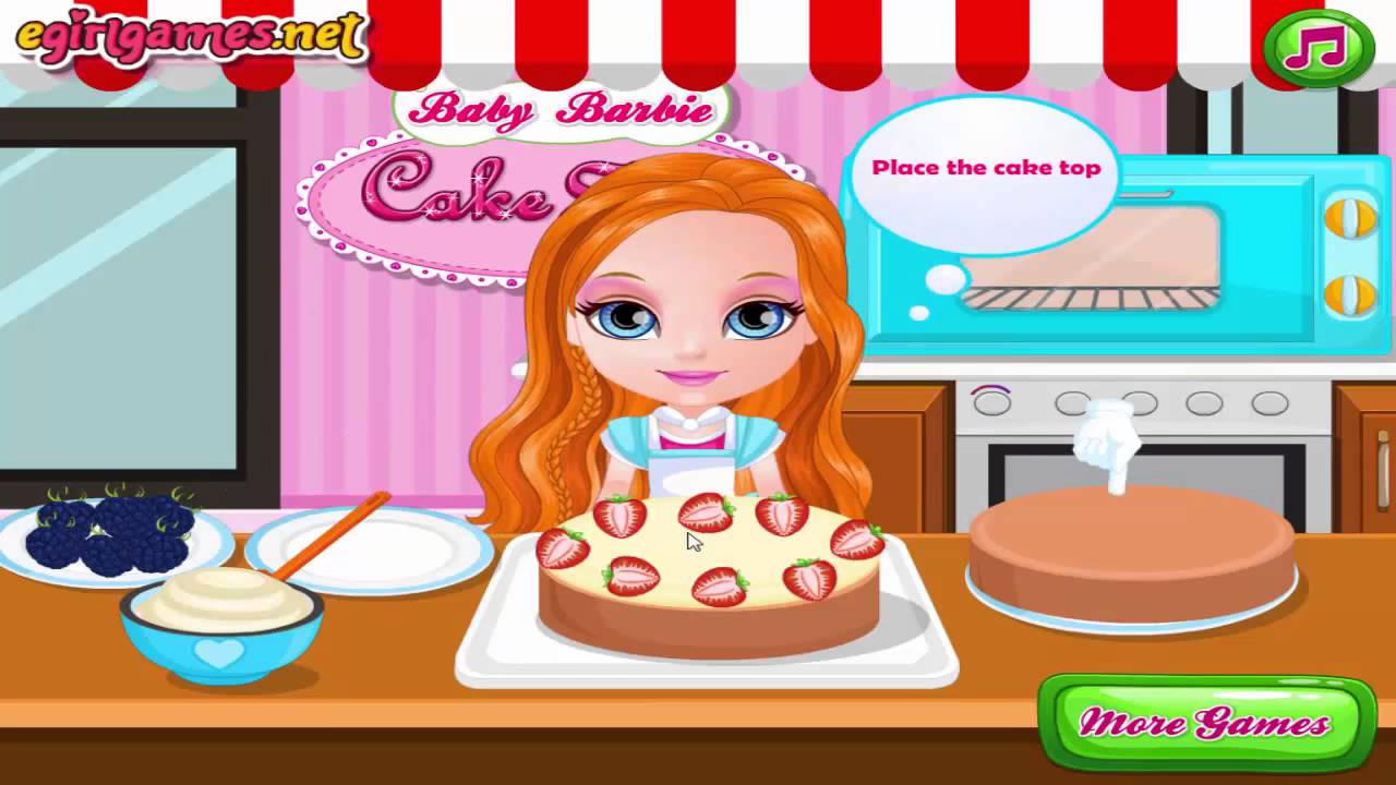 Baby Barbie Cake Shop ♥ Barbie Cooking Games ♥ Barbie Games for Kids ♥