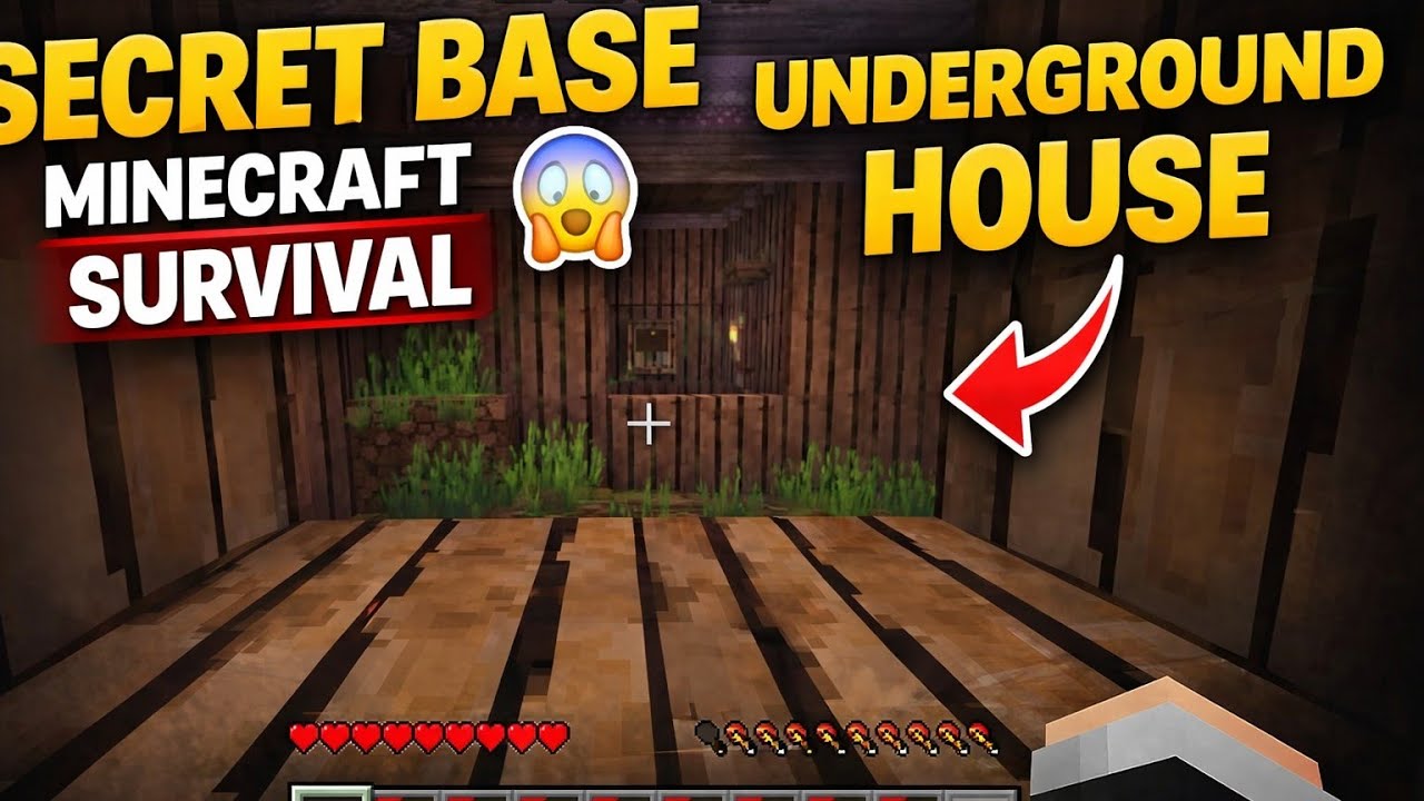 Minecraft Survival House Tour 🏠 | Underground Base Gameplay Hindi