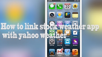 How to link stock weather app with yahoo weather