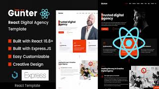 Gunter - React Digital Agency Template + RTL Supported | Themeforest Website Templates and Themes