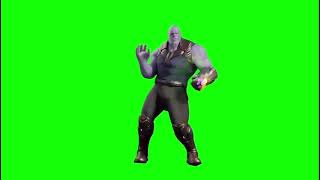 Танос танцует под зелёный фон