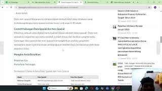 Vidio kali ini penjelasan pendek Perbedaan data spasial dan non-spasial 