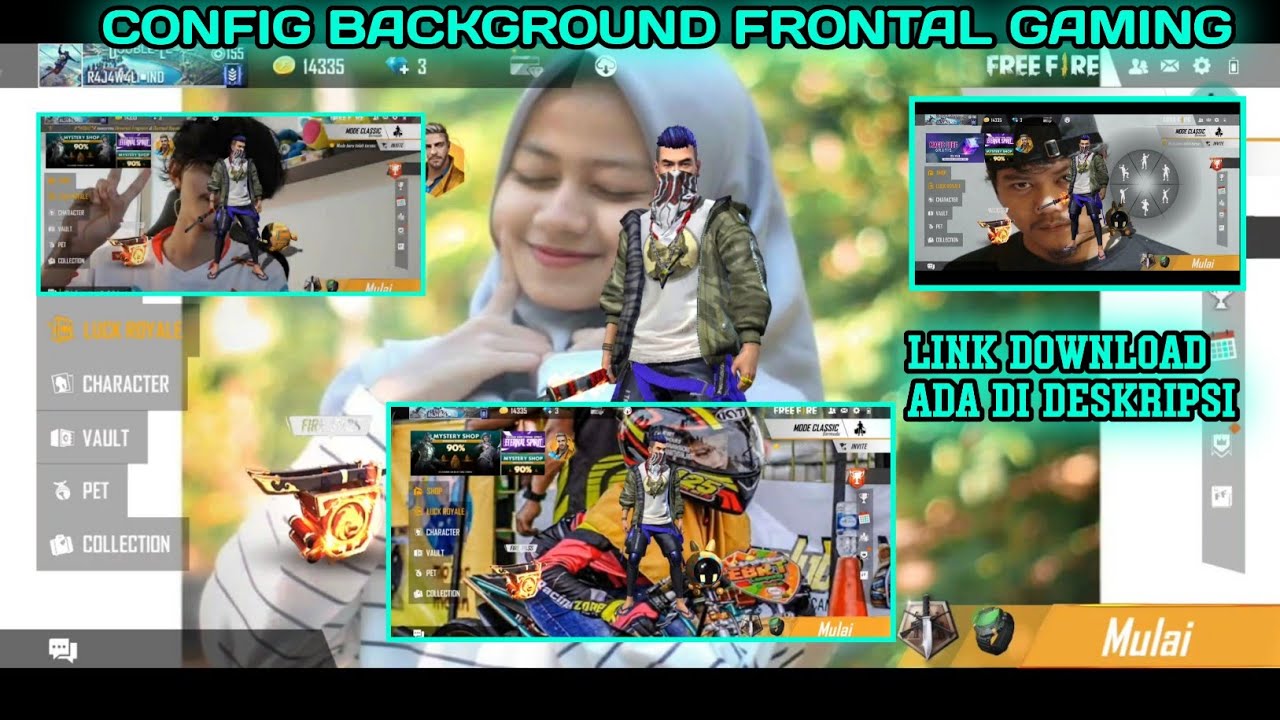CARA GANTI BACKGROUND FF !!config background free fire !! GARENA FREE