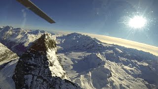 courmayeur in italy from helicopter viewsشوف منظر سلسلة جبال الالب عن طريق الهيلوكبتر