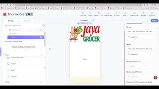 Thunkable Shopping cart app part 1 (12/3/2024)