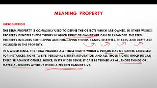 Full CONCEPT OF PROPERTY AND OBLIGATION - JURISPRUDENCE News
