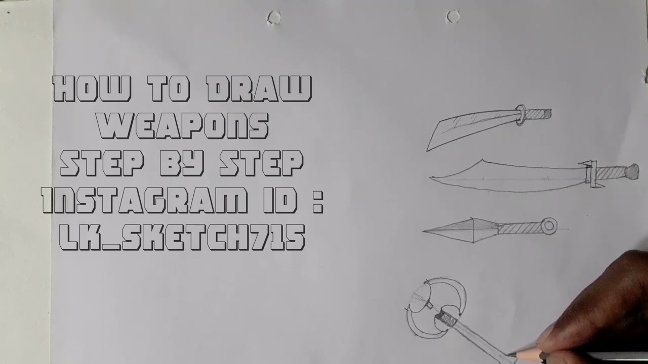 talwar draw part 1 | how to draw talwar or weapons step by step in easy ...