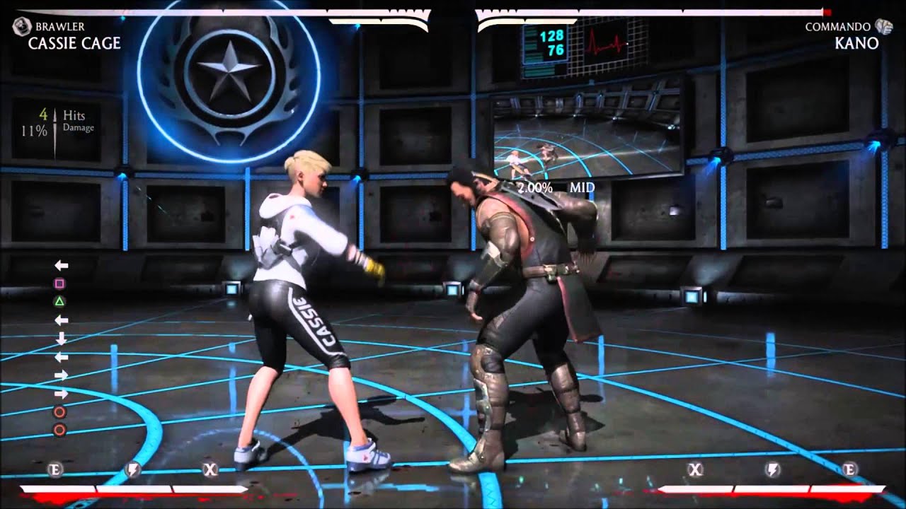 Mortal Kombat X: Brawler Cassie Cage Combos - YouTube.