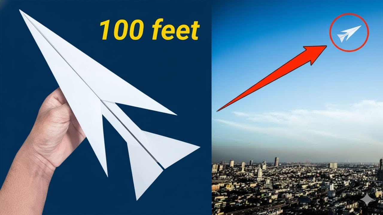 How To Make an Origami Paper Airplane That Flies Over 100 Feet - YouTube