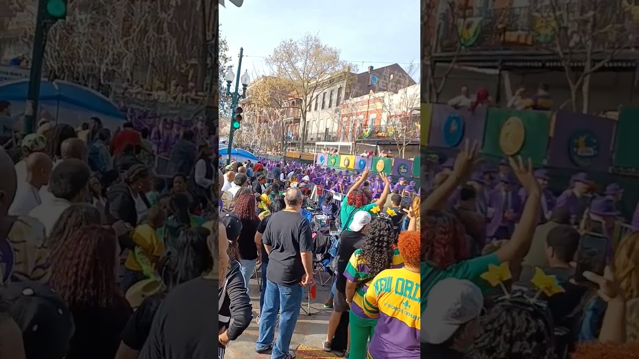 Zulu Mardi Gras parade in New Orleans Louisiana
