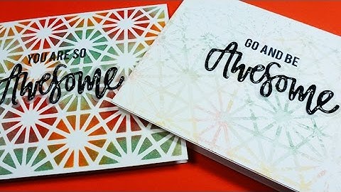 2 Way Pigment Ink Blending Through Stencils