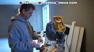 How to install Base Trim in Finished Basements (outside corner cuts)