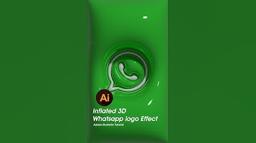 MCD - 3D Inflate WhatsApp logo in Adobe Illustrator tutorial #shorts #mcddesigner #mcd #illustrator