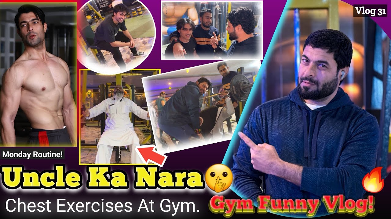 Uncle ka Nara 🫣 | Abdullah ki Exercises 🤦‍♂️ | Funny Chest day At Gym 🤣| Sahir khan vlogs!