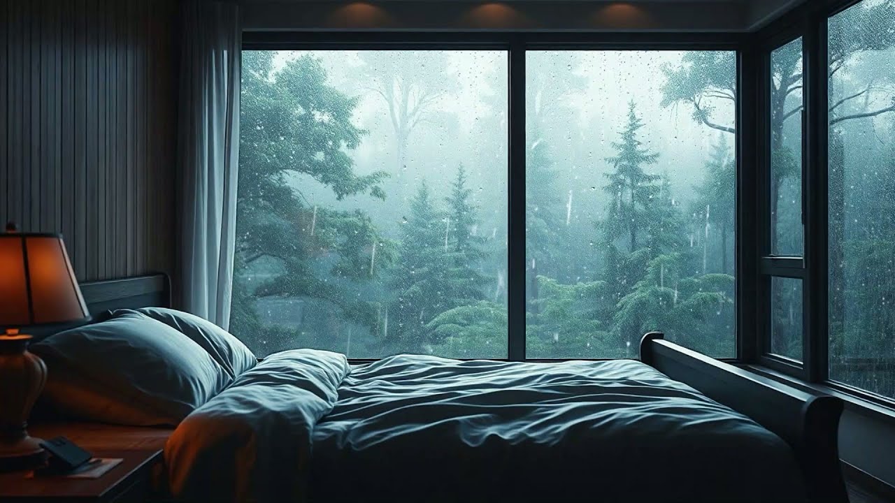 10 Hours Deep Sleep Rain 🌧️ Relaxing Rain Sounds for Insomnia & Stress Relief (Nature White Noise)
