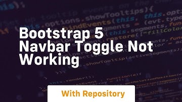 bootstrap 5 navbar toggle not working
