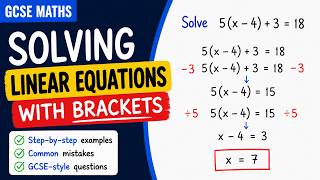 Full Solving Linear Equations with Brackets | GCSE Maths News