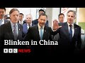 Us secretary of state antony blinken visits china  bbc news