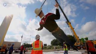 Big Tex is installed at the State Fair of Texas