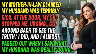 😨My MIL Said My Husband Was Gravely Ill At The Door🚪 My SIL: Stopped Me: "Go Around Back