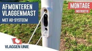 Vlaggenmast afmonteren met anti-diefstal systeem - Vlaggen Unie Vlaggenmast afmonteren met anti-diefstal systeem - Vlaggen Unie