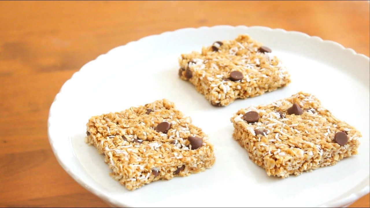 No Bake Coconut Oatmeal Bars 5 ingredients YouTube
