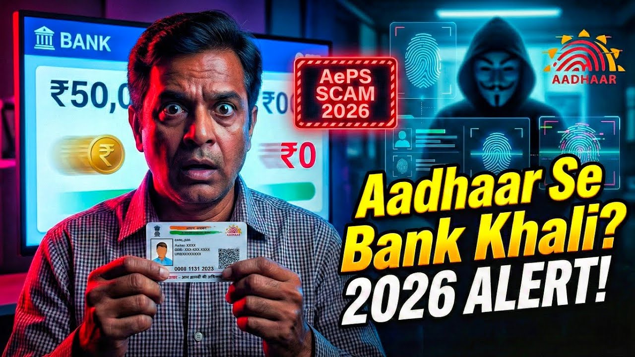 Aadhaar Card se Bank Khali? 💸 AePS Scam ka Naya Tarika! (2026 Alert)