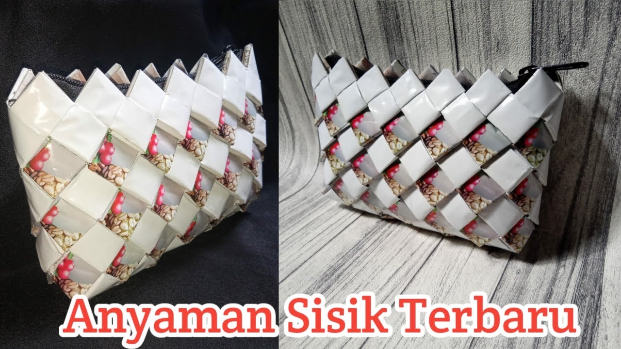 DOMPET ANYAM SISIK TERBARU DARI IDE KREATIF KERAJINAN BARANG BEKAS PLASTIK BUNGKUS KOPI