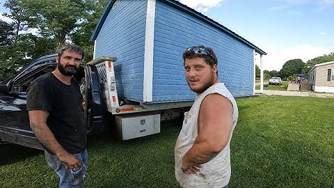 Moving a 14 by 20 outbuilding with our rollback!