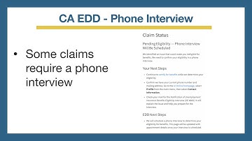 CA EDD - Phone Interview Don