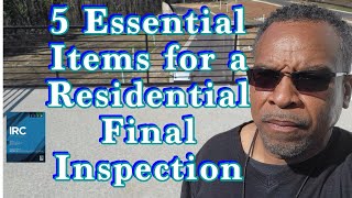(5) Critically Important Items for a Residential Building Inspection.