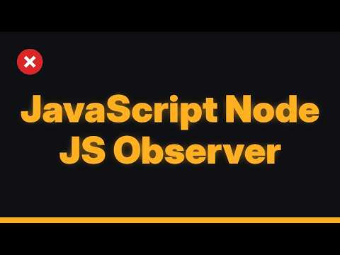 Implementation of observer pattern for Node.js